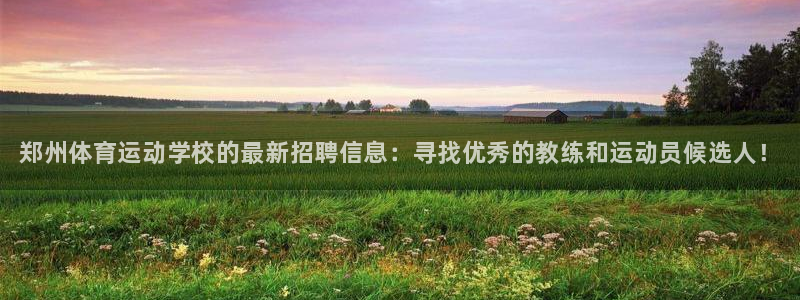 凯发官网下载招商电话是多少号码：郑州体育运动学校的最